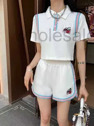 Женский дизайнер с двумя частями дизайнер G. Cherry Brand Brand Summer Suit Shorts Casual Sports Young Fashion Set Set BQB3