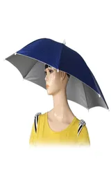 26quot diâmetro elástico de banda de pesca de cabeça guarda -chuva Hat Blue77747540