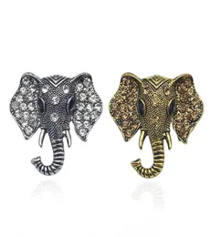 Spettame di elefante di rinestina vintage spille animale in bronzo per donna uomo abita denim maglione badge bottone con pernotta broche6127956