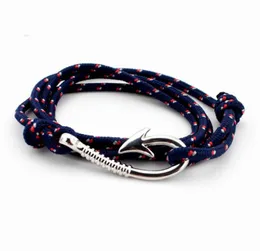 Август многослойный веревый браслет pulseras hombre tom Hope Nautical Anchor Sailor Anchor Bracelets Men Fiendship Подарки KKA20164619414