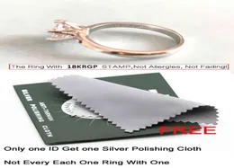 mit cericate 18k Weißgold Solitaire 6mm 8mm Labor Diamond Ring Engagement Ehering Geschenke für Frauen NO FADE Allergy 275i1040084