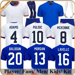 24 25 USWNT UsaS Soccer Jersey Football Shirts 4 Stars Kids Kits USMNT 23 24 Maillot de Foot Men Concacaf Gold Cup 2024 WoRlD McKennie SMITH MORGAN Retro 1994 away