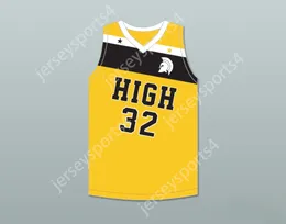 Custom Nay Mens Youth/Kids Draymond Green 32 Saginaw High School Trojans Giallo Gold Basketball Jersey 1 Top S-6xl Cucite S-6XL