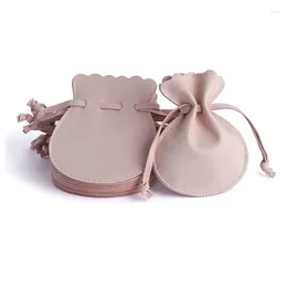 Wrap regalo 20pcs da 10x8 cm per sacchetti di microfibra di lusso per anelli Collana Paragone Borse da imballaggio a sospensione