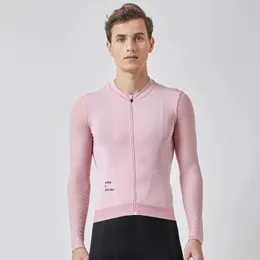 Spexcel Pro Long Sleeve Cycling Jersey Summer Lightweight Fabric Llow Kragen Design mit leichter Netzhülle für Männer 240510