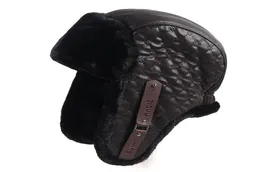 Ushanka inverno chapéu quente homens russo 2020 Felas de ouvido Faux couro de pele de bombardeiro macio chapéus de orelha xadrez de esqui tampa de esqui lj2012257866343