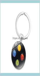 Keychains Fashion Accessories Chain Geeky Pojkvän Perfekt present Idea smycken Videospelkontroller Key Ring Mönster Keychain Drop2098934