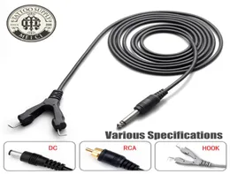 Tattoo Clip Cord de alta qualidade Silicone Cable preto DC RCA Removável para fonte de alimentação 3 Especificações Opcional8384490