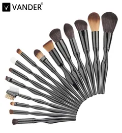 VANDER 15PCS Professionell kroppskurva Makeup Brushes Ansiktsskönhet Blush Foundation Blandning Contour Powder Cosmetics Brush Kits3055020