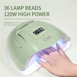 120W UVLED Nail Lamp Nail Dryer Nail Potherapy Machine Dual Light Source UV Nail Lamp For Women And Girls Nail Art DIY Use 240510
