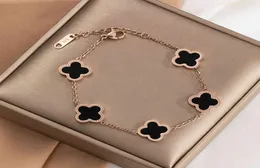 Pendant BA385 18K Gold Plated Clover Armband smycken Lucky Ladi Women039s Gift Four Leaf Clover Armband Luxury1926328