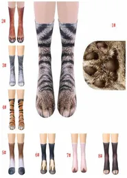 Yetişkin çocuklar pamuk çorap çocuk komik 3d hayvan baskı çorapları kawaii sevimli hayvan pençe çorap moda erkekler için yüksek ayak bileği çorapları 9166377