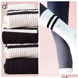 Sports Socks Al-115 Women Pilates Non-Slip Yoga Womens Indoor Fitness Dance Middle Tube Drop Delivery Outdoors Athletic Outdoor Accs Ot8Uf