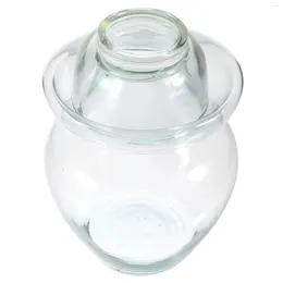 Aufbewahrung Flaschen Glasgurken Jar kommerzielle Lebensmittel Haushalt Küche Behälter Transparent Topf klare Plastikbehälter Fermentation Fermentation