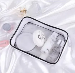 7 PCSLOT Transparent Cosmetic Borse Organizzatore da viaggio in PVC Cipper Clear Waterproof Women Makeup Bag Drop62224819