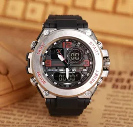 Top Fashion Dual display Sports Men Watches LED Electronic Digital Watch Men Chronograph Orgelli da polso con Box Montre Homme Re9696205