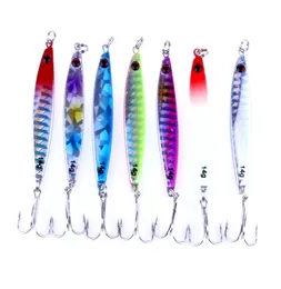 7pcs nova chegada Bait Metal gabinet 14g 6cm Tackle pesca dura ISCA Isca de pesca artificial colorida WobBlers2462744