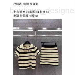 Dwupiętrowa marka designerska marka MIU Home Shenzhen Nanyou High End European Women's Wear Spring Stripe Knitwear Top Mish