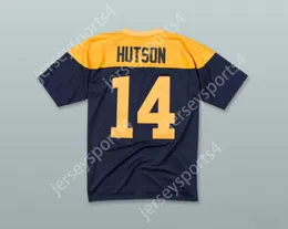 Personalizado qualquer nome Número masculino Juventude/crianças Don Hutson 14 Trowback Navy Blue Football Jersey Top Stitched S-6xl