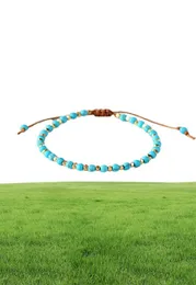 Urok Bracelets Boho 4mm Blue Friendship Bransoletka Cut Surface Metal Kulki Regulowane kobiety 2021 Biżuteria Mężczyźni Bracele135876