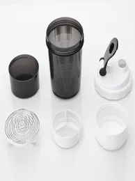 500 ml Protein Shaker Bottle Mixer Cup 17 oz Sports Fitnessstudio 3 Schichten BPA Shaker Water Bottle9969590