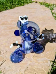 7 Inch Heady Bong Premium Slim Dino Baby MUlti Color Blue Dab Rig Mixed Color Neo Fab Hookah Water Pipe Glass Bongs With 14mm Bowl US Warehouse