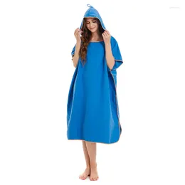 Towel Bath Double Side Velvet Adult Solid Color Quick Drying Cape Beach Hat Water Absorbent Changing Bathrobe