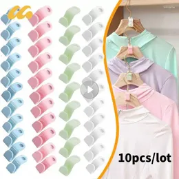 Kleiderbügel 10pcs Verbinden Sie Haken Kleiderkleiderschrank Schrankhaken Multifunktionale Schienen Aufbewahrung Organzier Kleidung Verknüpfung