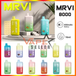 Orijinal puf 8K MRVI Bar 8000 Pufs Elfbar BC5000 Tek Kullanımlık Vape E Sigara Şarj Edilebilir 650mAh Pil 16ml Meyve Suyu Vapes Kutusu Vs Bang Lost Mary