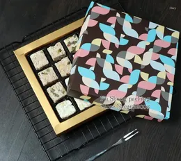Geschenkverpackung Blumenmuster Schokoladenpapierschachtel