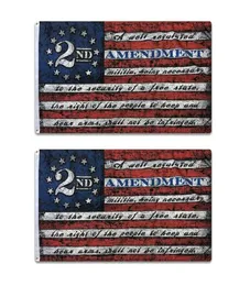 3x5 Foot 2nd Second Angendment Flag Vivid Color and Fade Proof 2 -я поправка 1791 Винтажные американские флаги полиэстер с медным G1464888