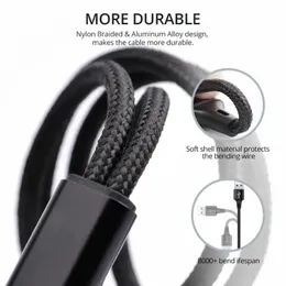 2024 2 In 1 Micro USB Cable Type C Cables Fast Charge Charger Cable Tablet Phone Charge Cord 2in1 Nylon Braided Mobile Android Wires for