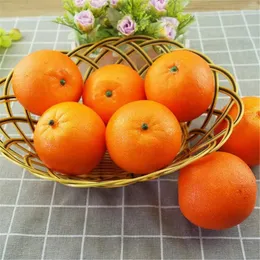 Estatuetas decorativas 5pcs Simulação Orange Orange Ornament Ornament Po Shooting Background Props Decoração de casa Ferramenta