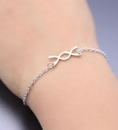 Whole 10pslot Ajustable Dainty DNA Bracelet Stainless Steel Charm Bracelets Couples Women Girls Fashion Jewelry Lucky Birthda5969642