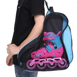 Pacote diurno Bolsa de skate de rolos Multi-bolso com tira de ombro ajustável Sapas de patinação duráveis armazenamento para crianças e adultos