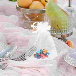 غلاف هدية 50 PCS Baggies for Jewelry Fabric Facs Wedding Wedding Guests Medium Bolsas de Para Regalo Candy Mesh Holder