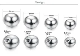 プレーンボールスクリューイヤースタッドリップバー眉毛舌腹ボタンリングビーズボールアクセサリー2mm 25mm 3mmホースシューステンレススチール8910517