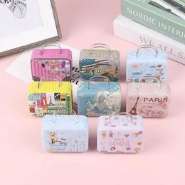 Wrap regalo 1pc Vintage Mini Suitcase con manico Candy Bottle Box per i regali di matrimonio Contenitore portatile da viaggio cioccolato