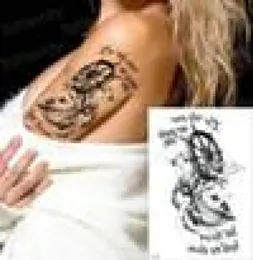 Temporäre Tattoos Pirat Tattoo Ankerkompass Tattoo Langlebige Tatoo -Aufkleber Wörter 3D Jungen Tattoo Männer Arm Tatto Ärmeln Jungen S3519041