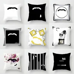Brand Logo erschwinglicher Luxusstil Square Mode Wohnzimmer Sofa Kurzes Plüschkissen Deckel Top Quaitly