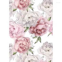 Wallpapers Multicolor Floral Peeled And Pasted Self-Adhesive Watercolor Rose Wall Stickers Bedroom Walls Home Decoration
