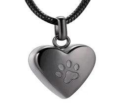 HeartShaped Dog Paw Print Cremation Pendant kan användas för att lagra Asheshair Souvenir Pets9453048
