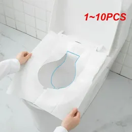 Tuvalet koltuğu kapaklar 1-10 pcs Taşınabilir tek kullanımlık tip seyahat kampı El banyo aksesuarları kağıt su geçirmez çözünür su