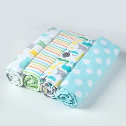 Blankets 4 Pcs/Lot Cotton Baby Soft Receving Diapers Born Swaddle Infant Muslin Toddler