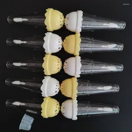 Garrafas de armazenamento 100pcs tubos de brilho labial vazios Ice Cream Plastic Bottle Package
