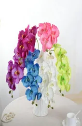 Dekoratif Çiçek Çelenkleri Güzel Diy Phalaenopsis Yapay Kelebek İpek Çiçek Buket Buket Düğün Oturma Odası D8760456