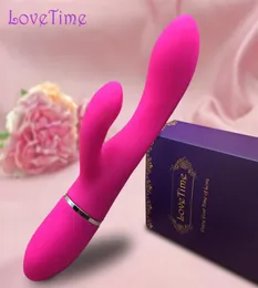 LoveTime G Spot Vibrator Female Wibrator Dildo Rabbit Vibrator Vaginal Clitoral Massager Female Masturbator Sex Toys for Women Q038189014