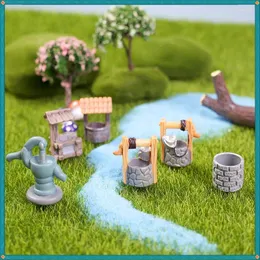 Dekorativa figurer Retro Water Well Figurin Dollhouse Forrules Fairy Garden Miniatures Micro Landscape Diy Decoration Accessories Home