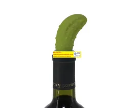 سدادات زجاجة النبيذ من السيليكون سدادات زجاجة خيار شكل نبيذ ملحقات الفلين المطبخ المنزل الحفاظ على أدوات جديدة LL