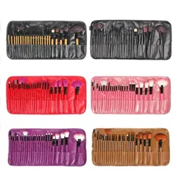 Conjunto de pincéis de maquiagem 32 PCs Profissional Fundação Cosmética Full Eye Shadow Powors Make Up Brushes Tools With Cases Bag8270444